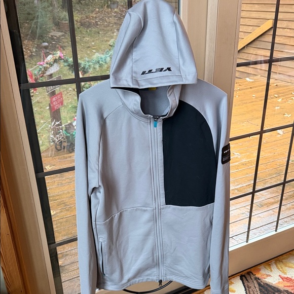 Yeti Cycles Other - Yeti Cycles Mens Grey Black Full Zip Performance Fleece Hoodie Jacket Size Large